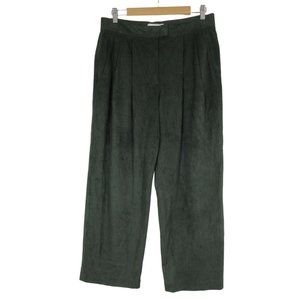 MANGO Suit faux suede‎ pleated front tapered leg pants